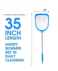 Xdovet Hot Tub Skimmer Net Aluminum Pole Fine Mesh Leaf Debris Pool