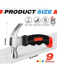 Xdovet Small Claw Hammer Soft Rubber Handle Home Repair Diy Tool