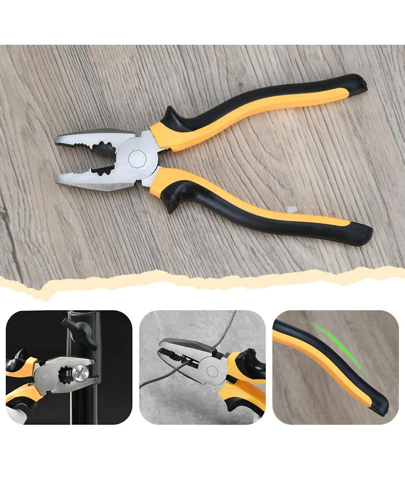 Xdovet Plier Hammer Tool Set Lineman's Wire Heavy Duty Claw Nonslip