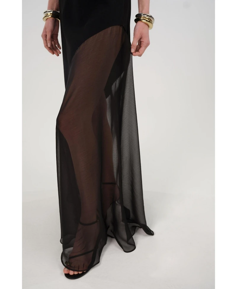 Nocturne Women's Sheer Detail Maxi Dress