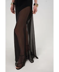 Nocturne Women's Sheer Detail Maxi Dress