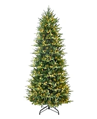 Puleo International 6.5" Pre-Lit Artificial Fraser Fir Slim Tree