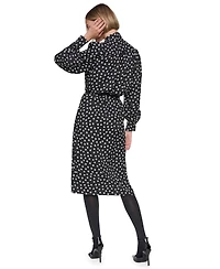 Sonia Rykiel Women's V-Neck Long-Sleeve Bow Wrap Dress