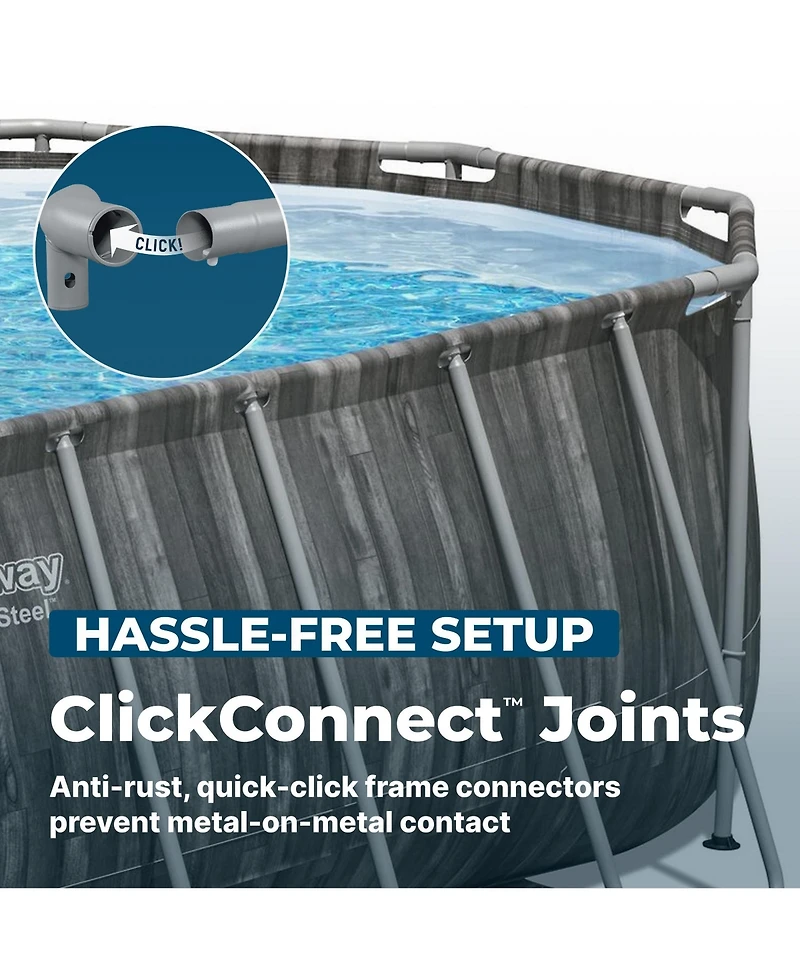 Bestway Power Steel 20' x 12' x 48" Oval Above Ground Outdoor Swimming Pool Set