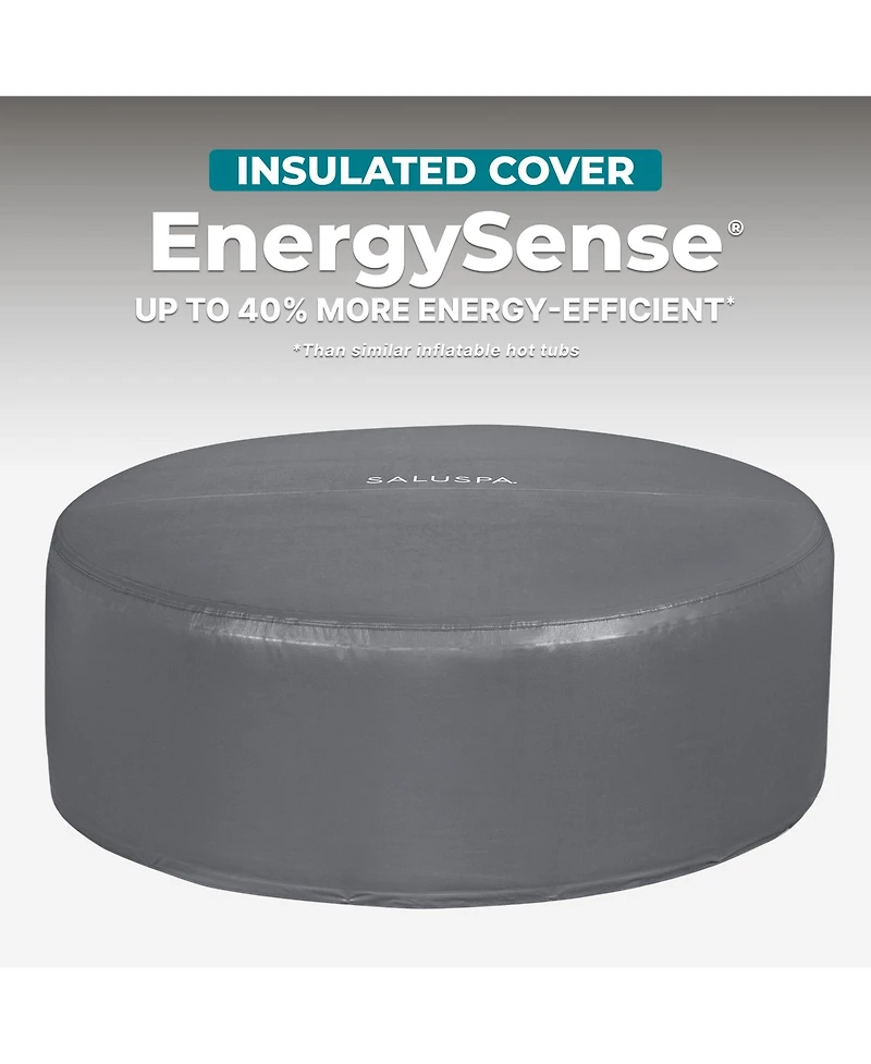 Bestway SaluSpa Fiji AirJet Inflatable Hot Tub with EnergySense Cover, Grey