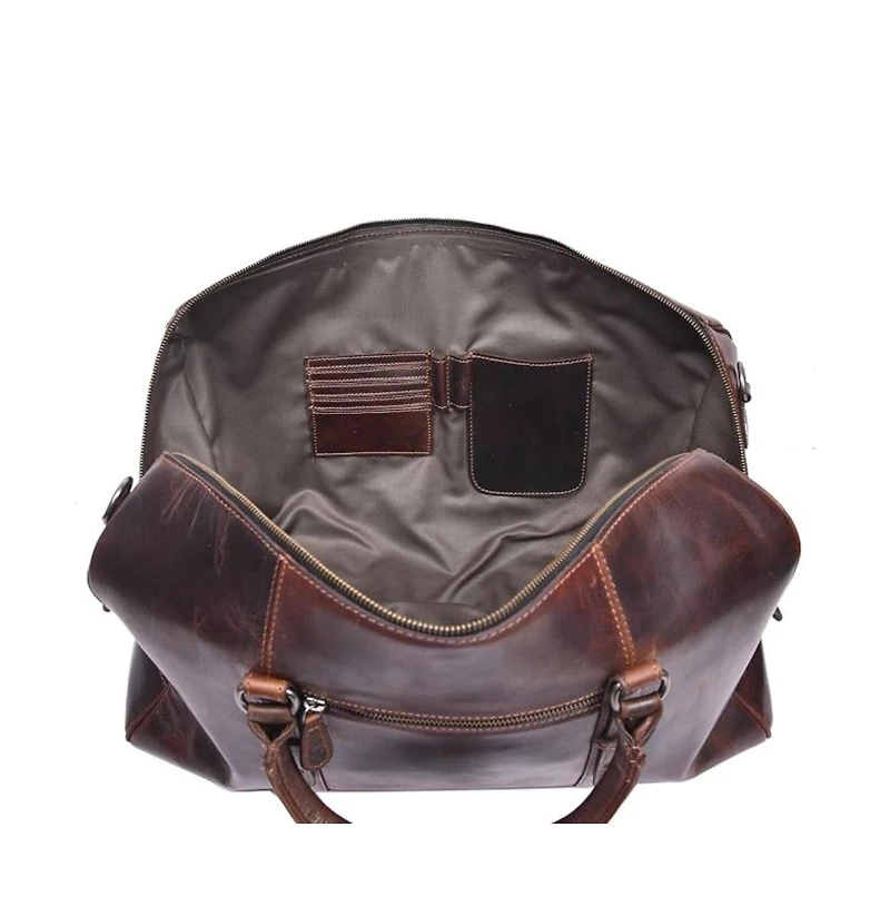 20 Inch Velour Leather Duffle Bag
