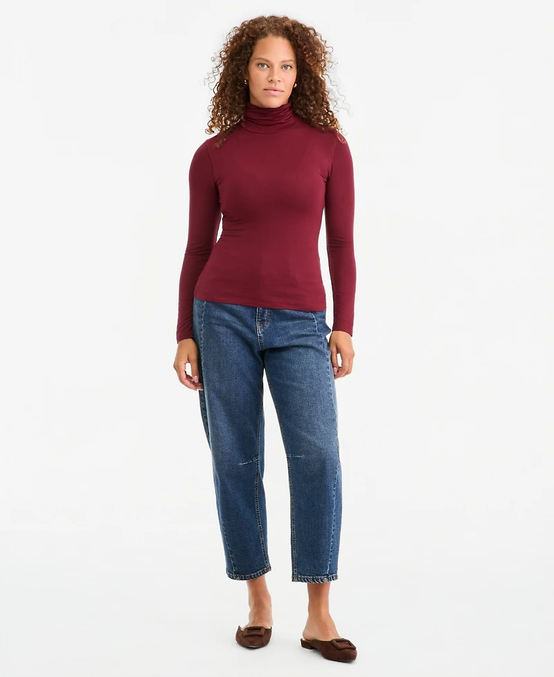 On 34th Women's Modal Long Sleeve Turtleneck, Created for Macy's