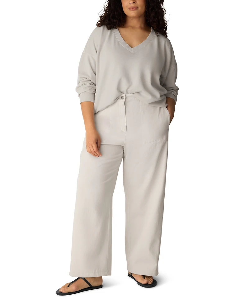 Eileen Fisher Women's Garment-Dyed V-Neck Top