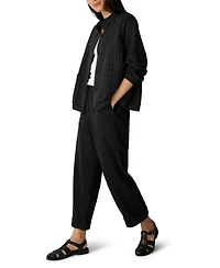 Eileen Fisher Women's Band Collar Long-Sleeve Jacket