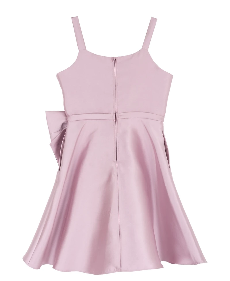 Rare Editions Girls' 7-16 Solid Mikado Cascade Dress