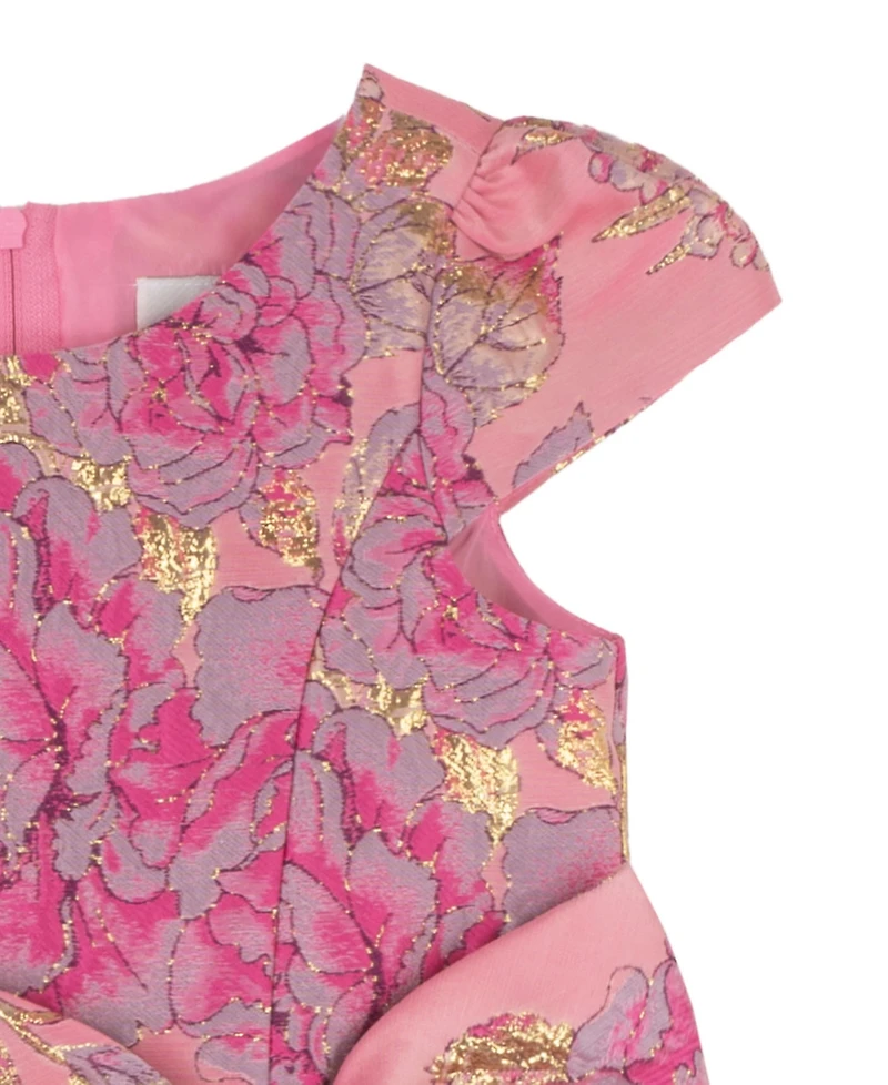 Rare Editions Girls' 4T-6X Brocade Drop Waist Dress