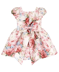 Rare Editions Girls' 4T-6X Printed Mikado Dress