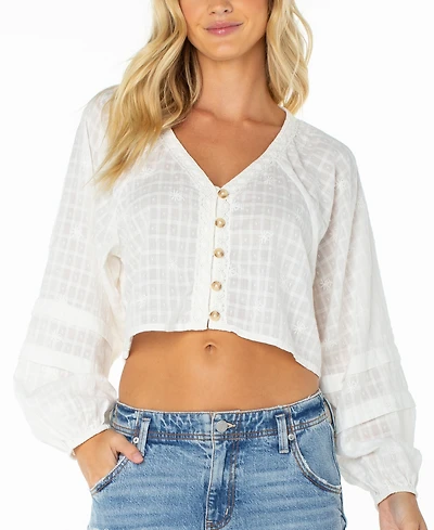 Roxy Women's Let's Get Away Striped Long-Sleeve Shirt
