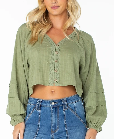 Roxy Women's Let's Get Away Striped Long-Sleeve Shirt