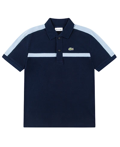 Lacoste Boys' 10-16 Color-Block Short-Sleeve Polo Shirt