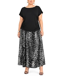 Coin 1804 Plus Techno Crepe Short-Sleeve Top