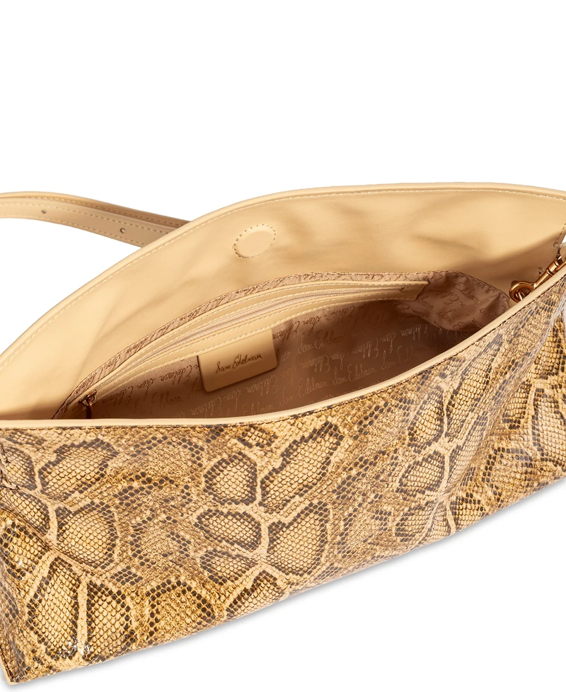 Sam Edelman Poppy Oversized Medium Leather Clutch Handbag