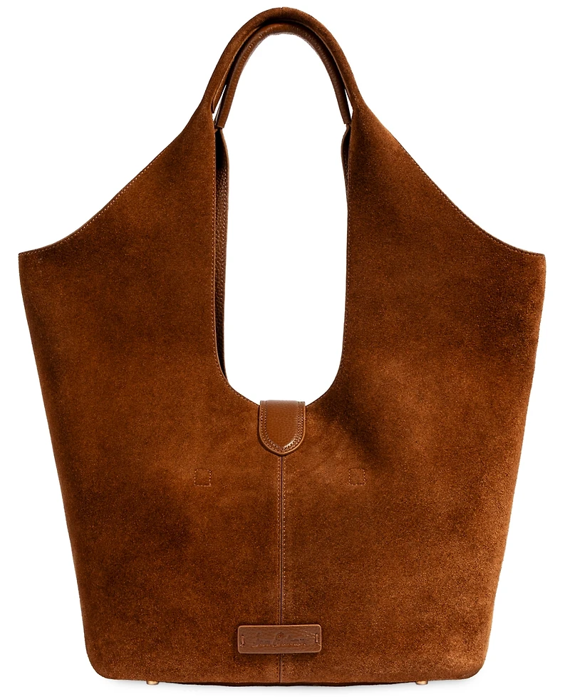 Sam Edelman Lucy Genuine Leather Buckle Extra-Large Tote Handbag