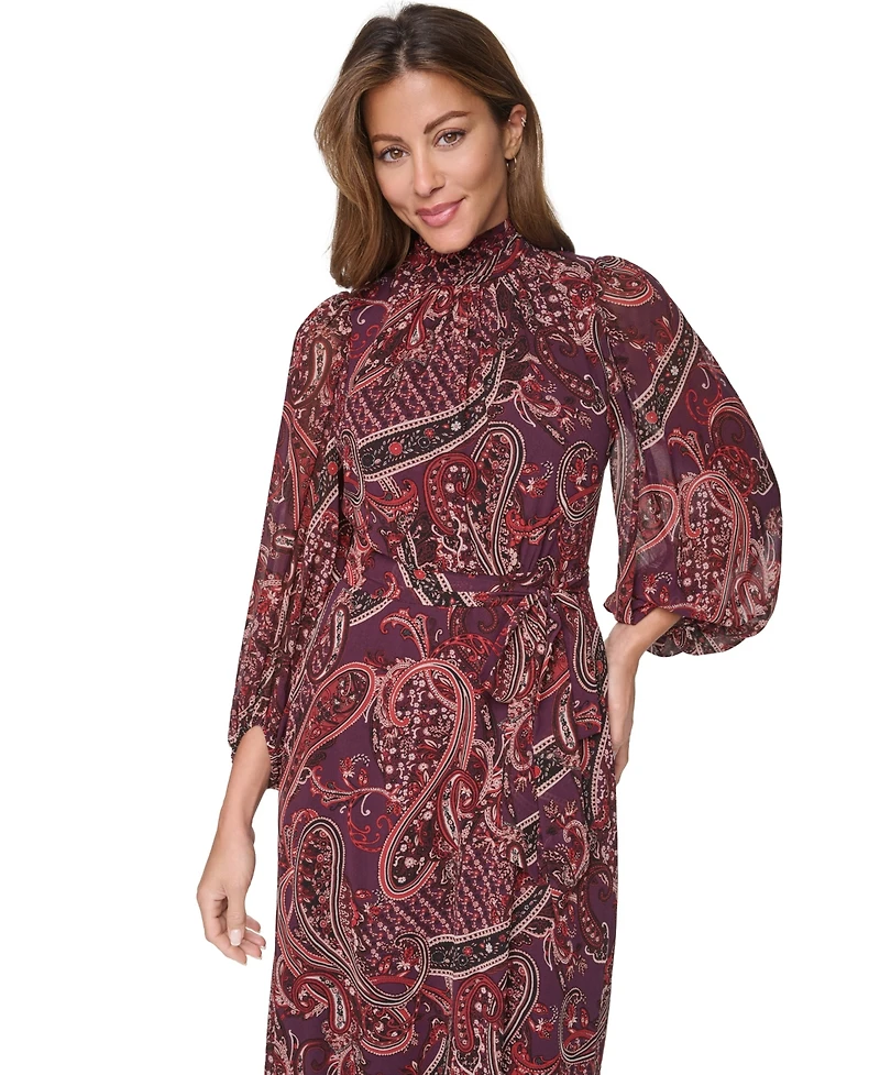 Eliza J Women's Mock Neck Tiered Maxi Dress