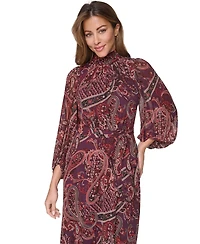Eliza J Women's Mock Neck Tiered Maxi Dress