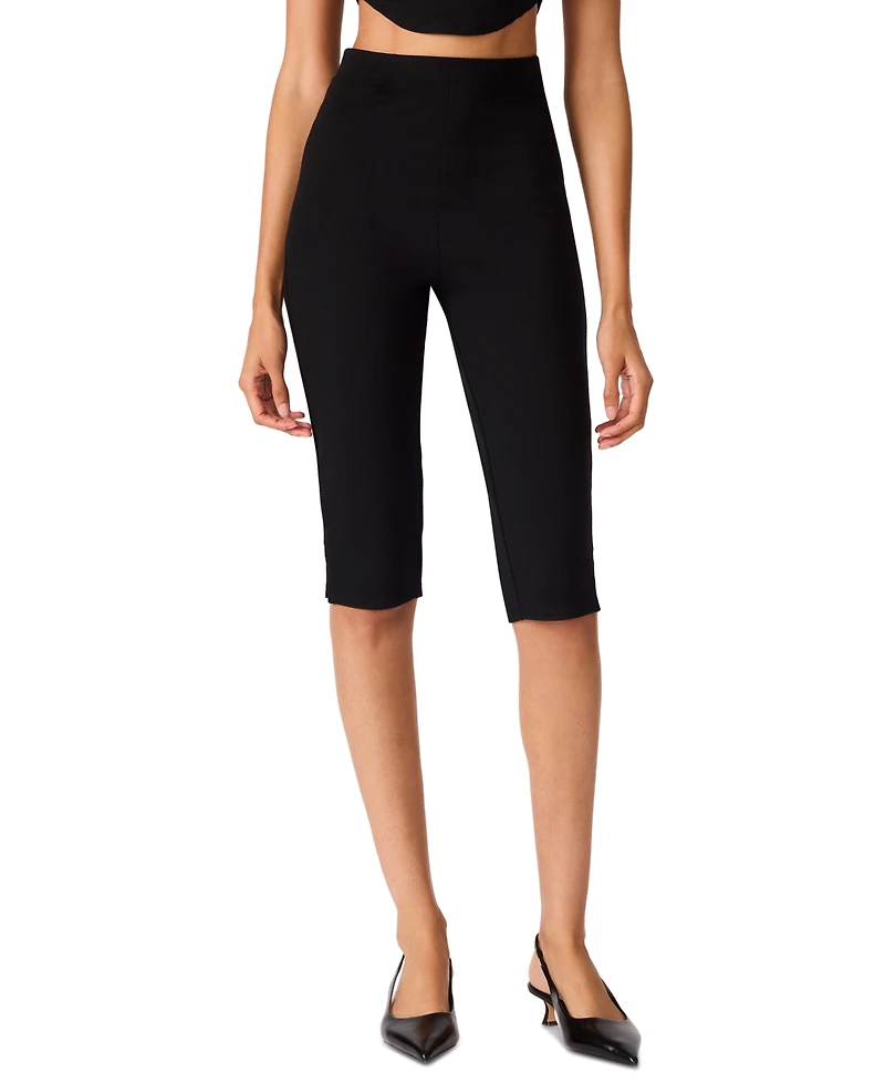 Steve Madden Women's High-Rise Teri Knit Capris