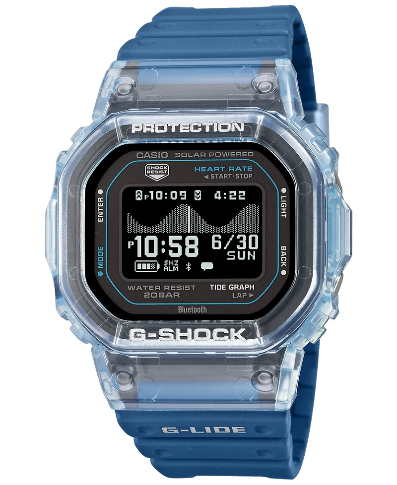 G-Shock Men's Japanese Quartz Blue Soft Urethane Watch 51.1mm