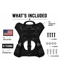 ProMounts Adjustable Tactical Dog Harness for Medium & Large Dogs
