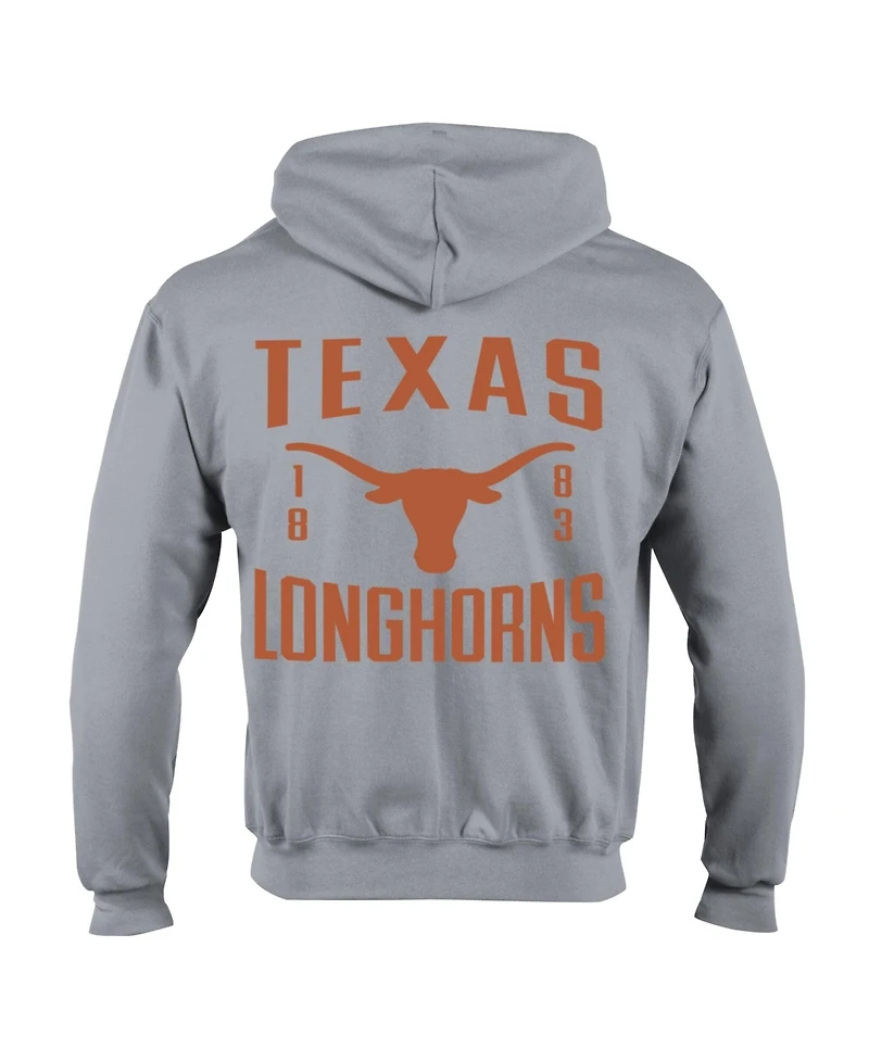 Champion Men's Gray Texas Longhorns Varsity Power blend Full-Zip Fleece Hoodie