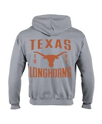 Champion Men's Gray Texas Longhorns Varsity Power blend Full-Zip Fleece Hoodie