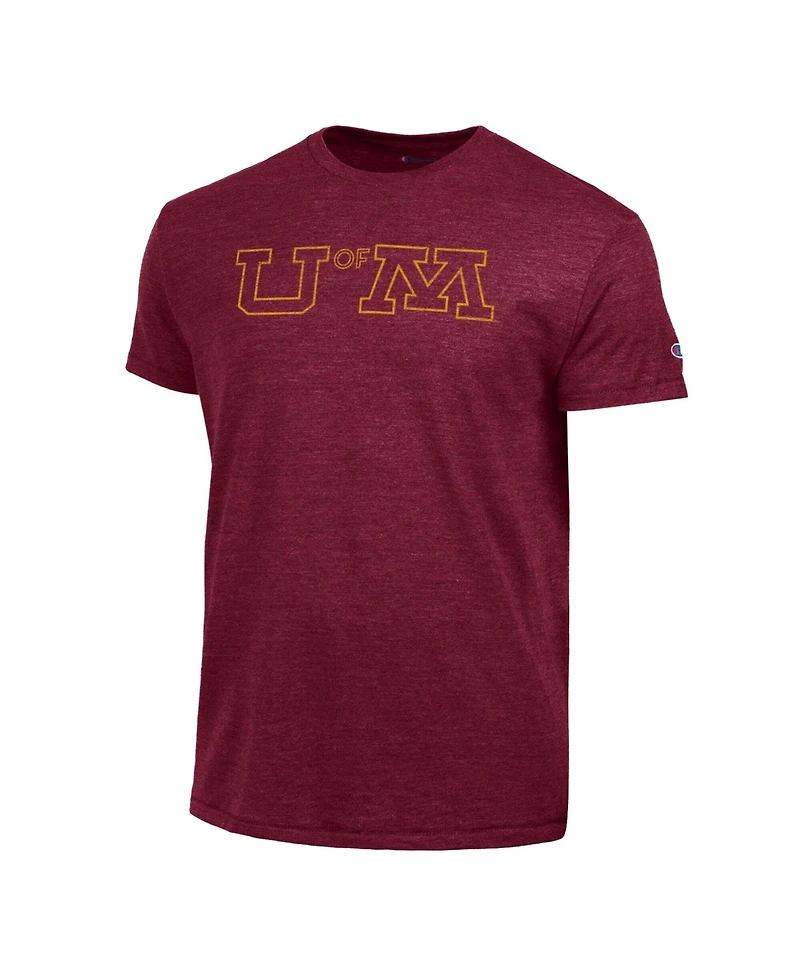 Champion Men's Maroon Minnesota Golden Gophers Triumph Tri-Blend T-Shirt