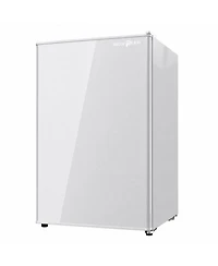 SnowLion 4.3 Cu. Ft. Freestanding Mini Fridge, 122L Compact Refrigerator with Solid Door, Adjustable Thermostat, Reversible Door, White