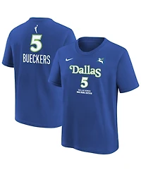 Nike Big Boys and Girls Paige Bueckers Blue Dallas Wings Rebel Edition Name Number T-Shirt