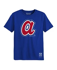 Mitchell & Ness Preschool Royal Atlanta Braves Retro Logo T-Shirt
