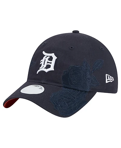New Era Women's Navy Detroit Tigers Roses 9TWENTY Adjustable Hat
