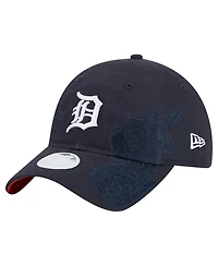 New Era Women's Navy Detroit Tigers Roses 9TWENTY Adjustable Hat