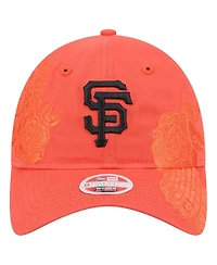 New Era Women's Orange San Francisco Giants Roses 9TWENTY Adjustable Hat