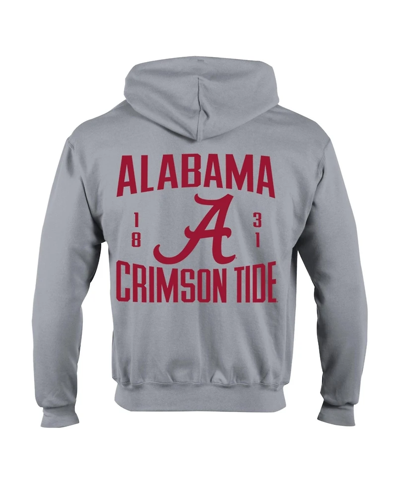 Champion Men's Gray Alabama Crimson Tide Varsity Power blend Full-Zip Fleece Hoodie