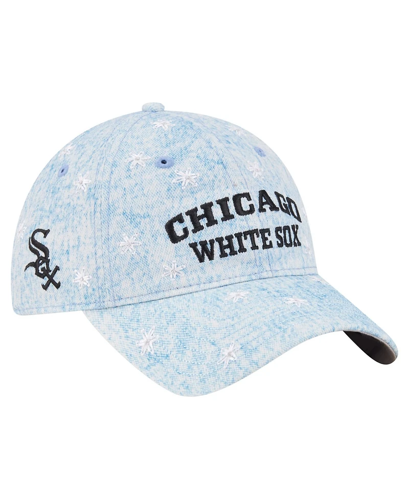 New Era Women's Light Blue Chicago White Sox Daisy All Over 9TWENTY Adjustable Hat