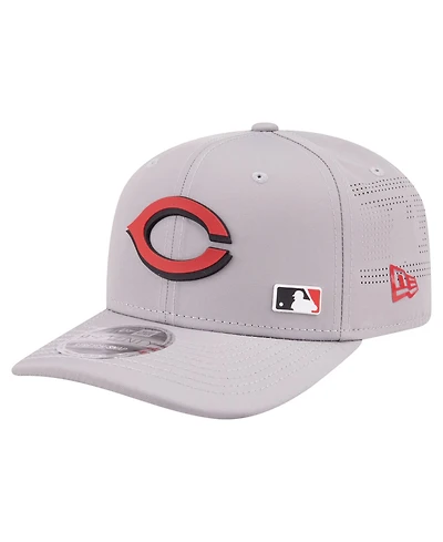 New Era Men's Gray Cincinnati Reds Laser Perforated 9SEVENTY Adjustable Hat