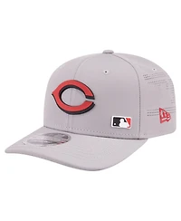 New Era Men's Gray Cincinnati Reds Laser Perforated 9SEVENTY Adjustable Hat