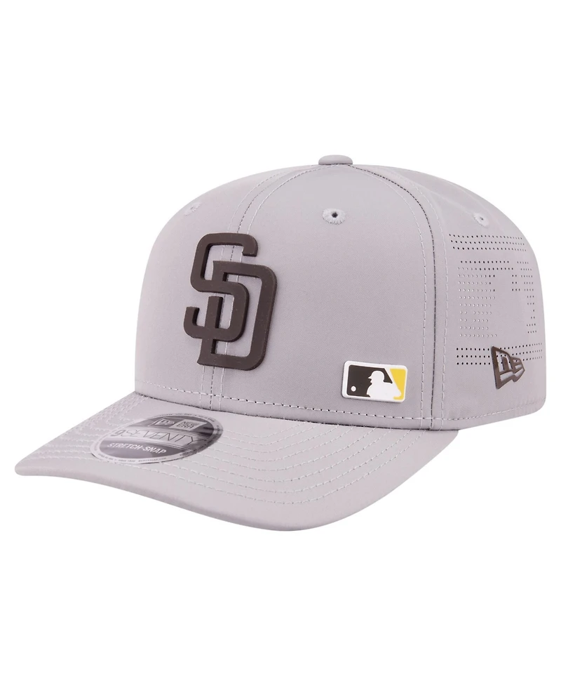 New Era Men's Gray San Diego Padres Laser Perforated 9SEVENTY Adjustable Hat