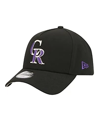 New Era Big Boys and Girls Black Colorado Rockies 9FORTY A-Frame Adjustable Hat