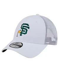 New Era Men's White San Francisco Giants Flag 9FORTY Trucker Adjustable Hat