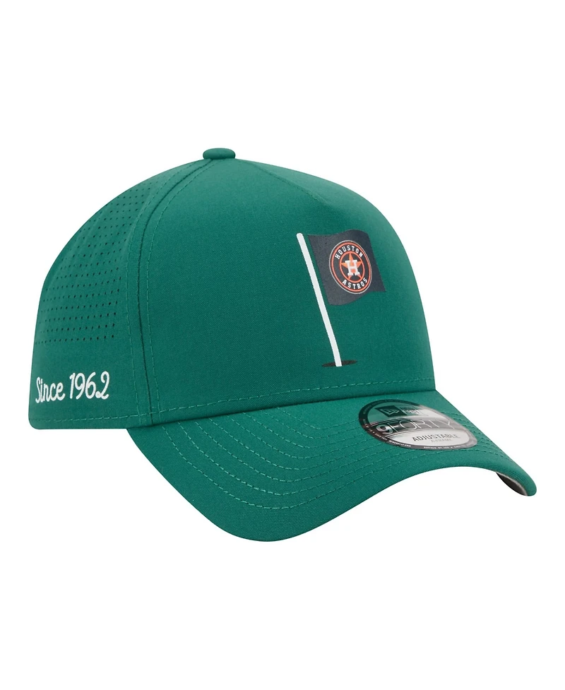 New Era Men's Green Houston Astros Pin Seeker 9FORTY A-Frame Adjustable Hat