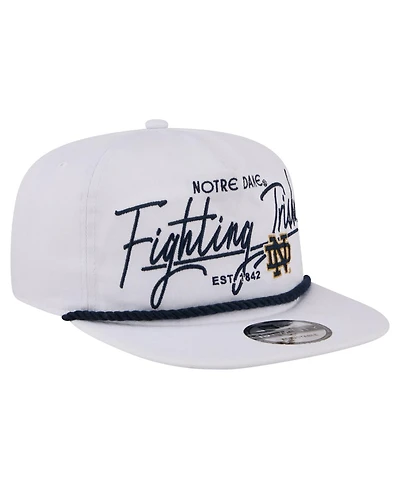 New Era Men's White Notre Dame Fighting Irish Team Rope 19TWENTY Adjustable Hat