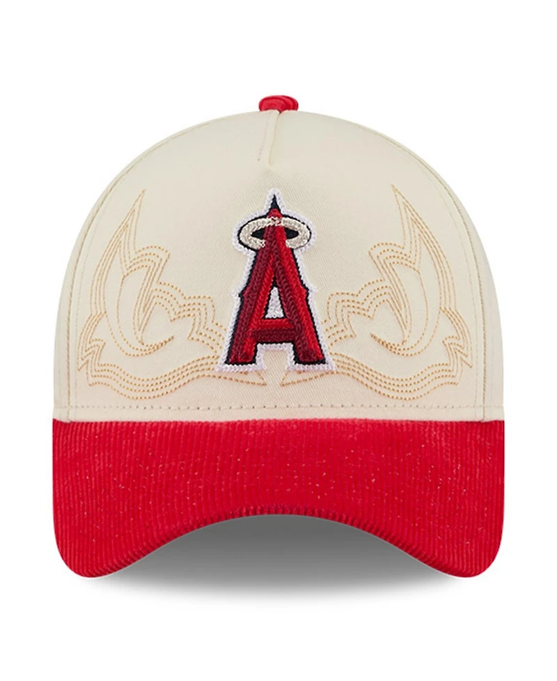 New Era Men's Stone Los Angeles Angels Western Stitch 9FORTY A-Frame Adjustable Hat