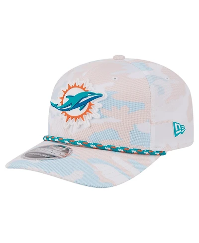 New Era Men's White Miami Dolphins Camo Rope 9SEVENTY Adjustable Hat