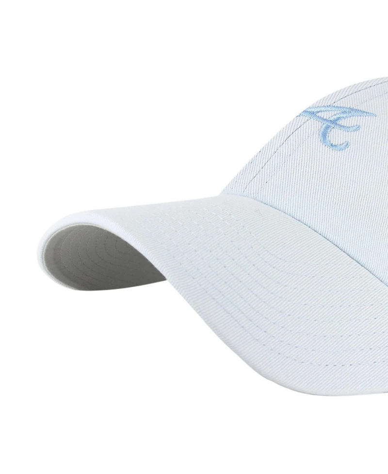 47 Brand Men's and Women's Light Atlanta Braves Pastel Clean Up Adjustable Hat