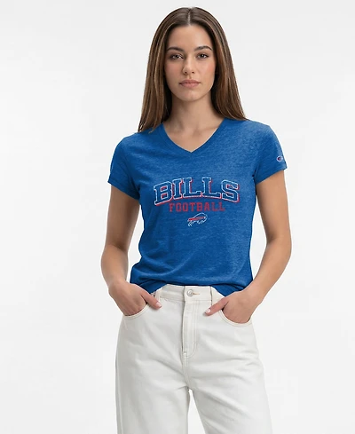 Champion Women's Royal Buffalo Bills Triumph Tri-Blend V-Neck T-Shirt