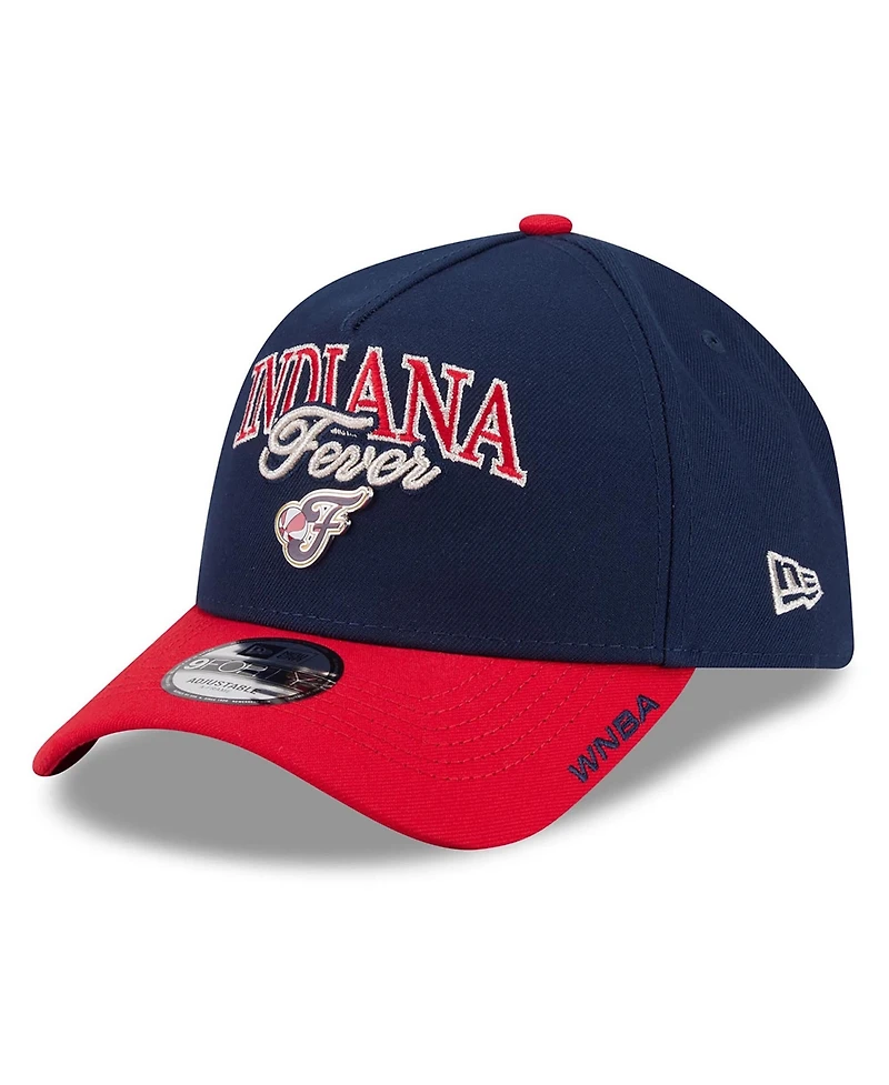 New Era Men's and Women's Navy, Red Indiana Fever Wnba Tip-Off 2026 Metal Badge A-Frame 9FORTY Adjustable Hat